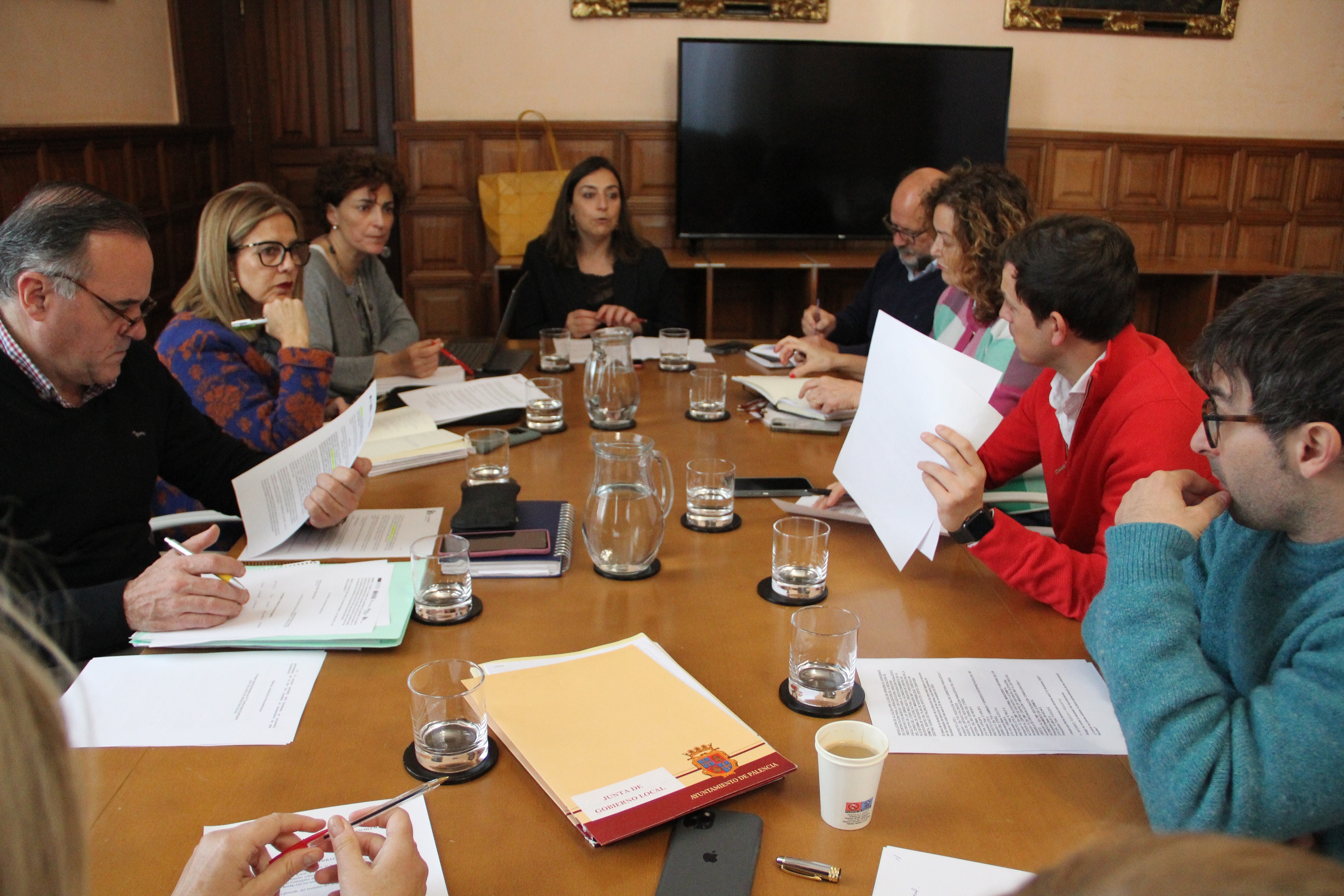 Un momento de la Junta de Gobierno Local celebrada en la Sala de Concejales. 