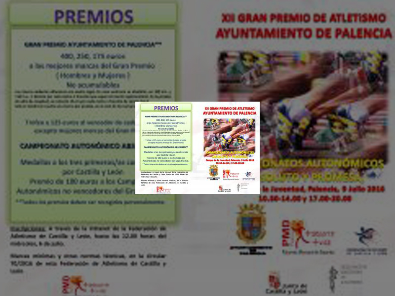 Imagen El sábado 9 de julio se celebrará en el Campo de la Juventud el XII Gran Premio de Atletismo del Ayuntamiento de Palencia