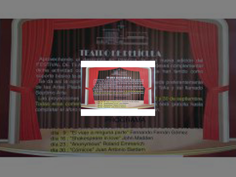 Imagen La Fundación Díaz Caneja estrena mañana el ciclo &#039;Teatro de Película&#039;