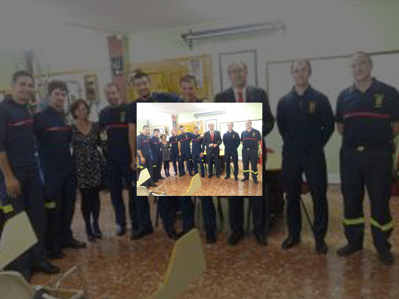 Imagen El Alcalde dio la bienvenida a los cinco nuevos bomberos que finalizarán su período de formación con los mandos del Parque palentino