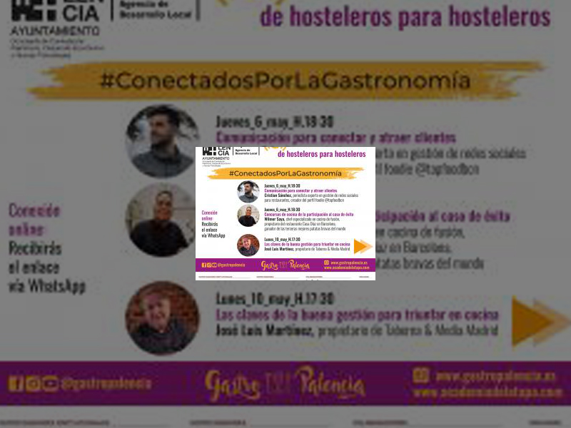 Imagen Instituciones y empresas privadas apoyan la formación online de los hosteleros de Castilla y León con una segunda edición de las tertulias “Conectados por la gastronomía”