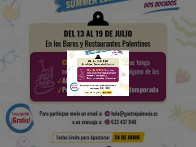 Imagen Los hosteleros de Palencia están invitados a participar en la primera edición del la TaPalencia Summer Edition