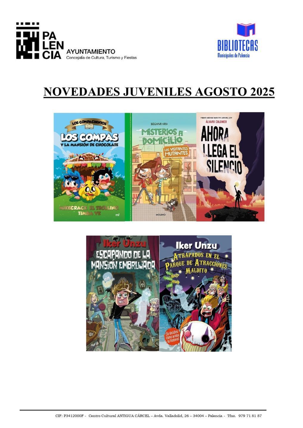 novedades juveniles agosto