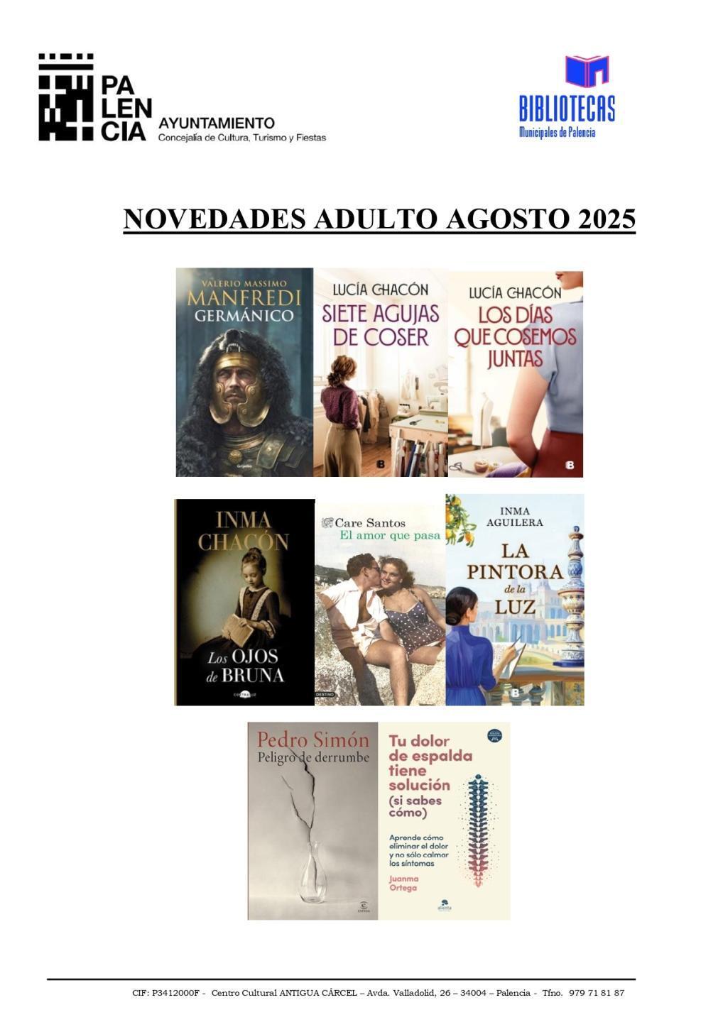 Novedades adulto agosto 2