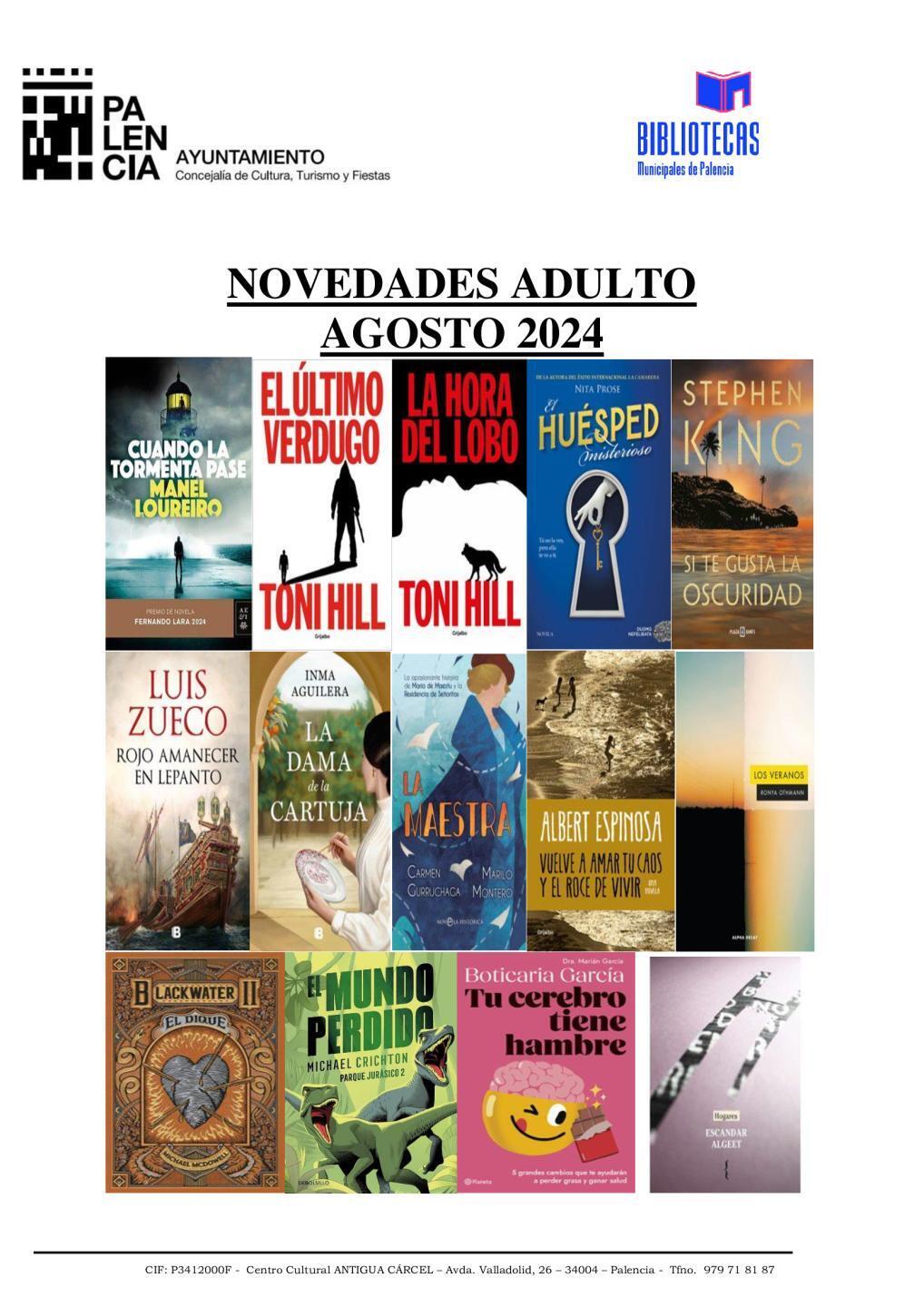 novedades adulto agosto 2024