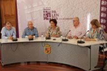 Un momento de la rueda de prensa ofrecida en la sala de concejales. 