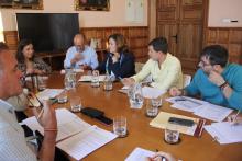 Un momento de la Junta de Gobierno Local celebrada en la Sala de Concejales del Consistorio.