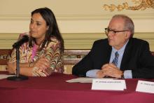 Un momento de la inauguración de la jornada por parte de la alcaldesa, Miriam Andrés.